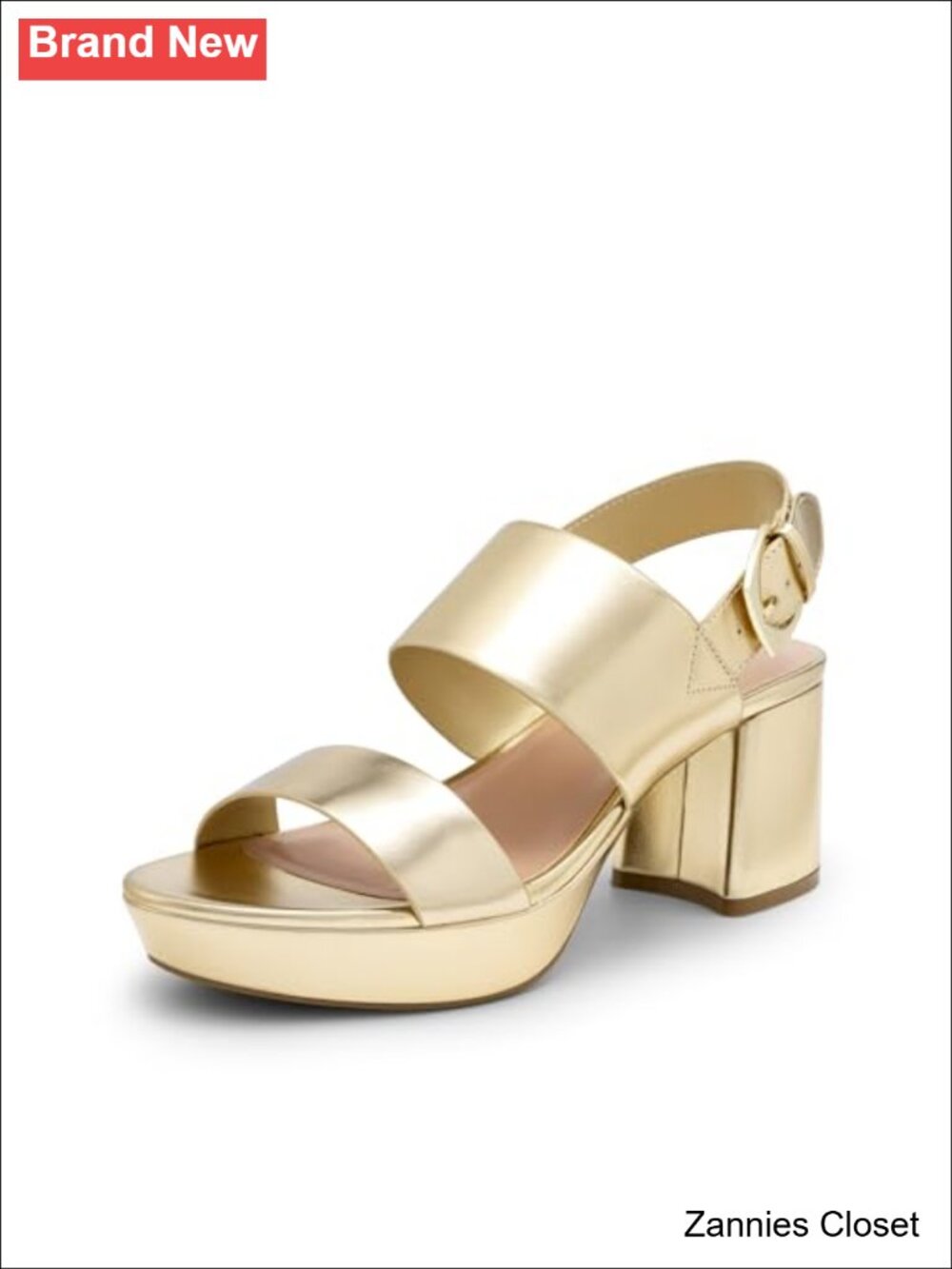 ✨DREAM PAIRS Women's Comfort Chunky Wedge Heel Sandals Faux Leather